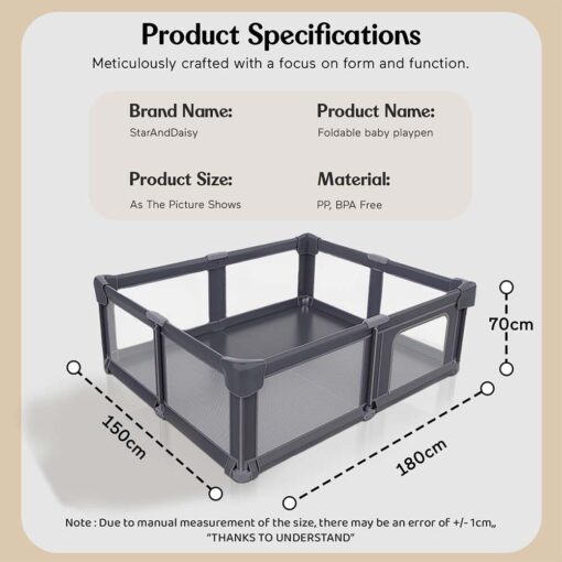 Specification of Play Yard for Kids