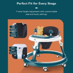 Activity baby walkers with sensory and motor skill toys