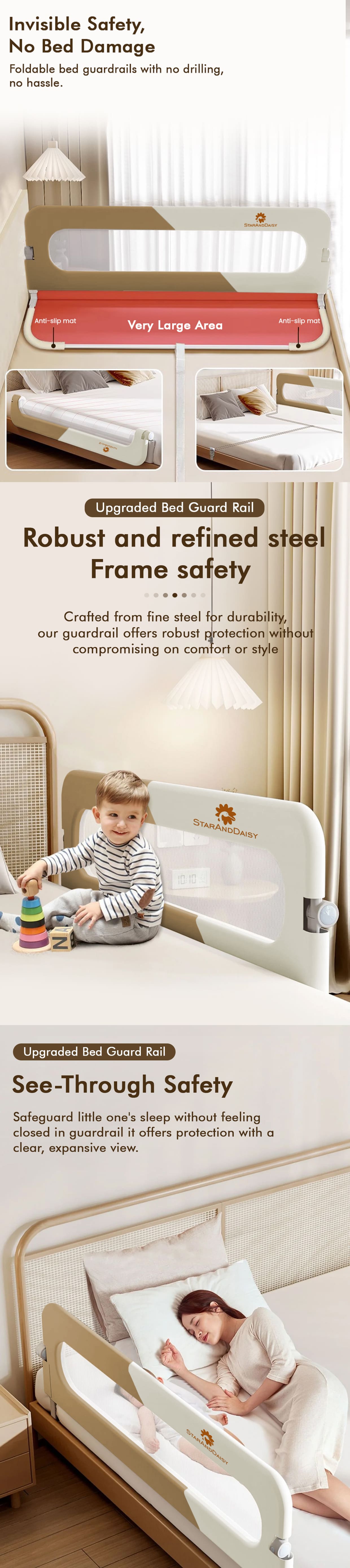 Bed Side Bed Rail Guards for Baby