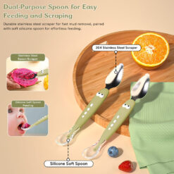 Dual-purpose feeding spoon