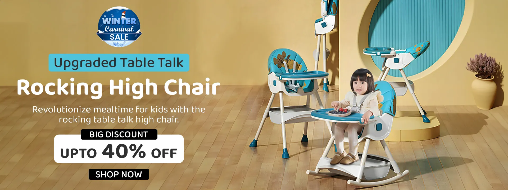 Upgraded Table Rocking Talk High Chair