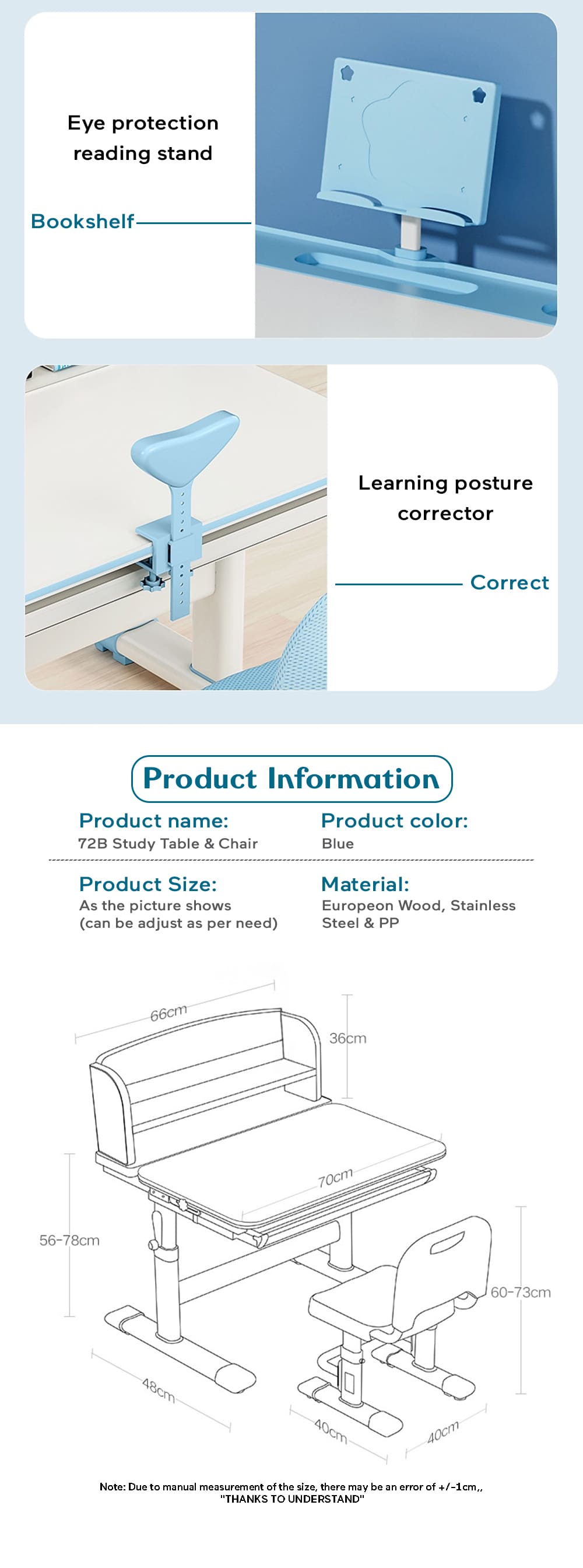 Sturdy Table with Heigh Adjustable