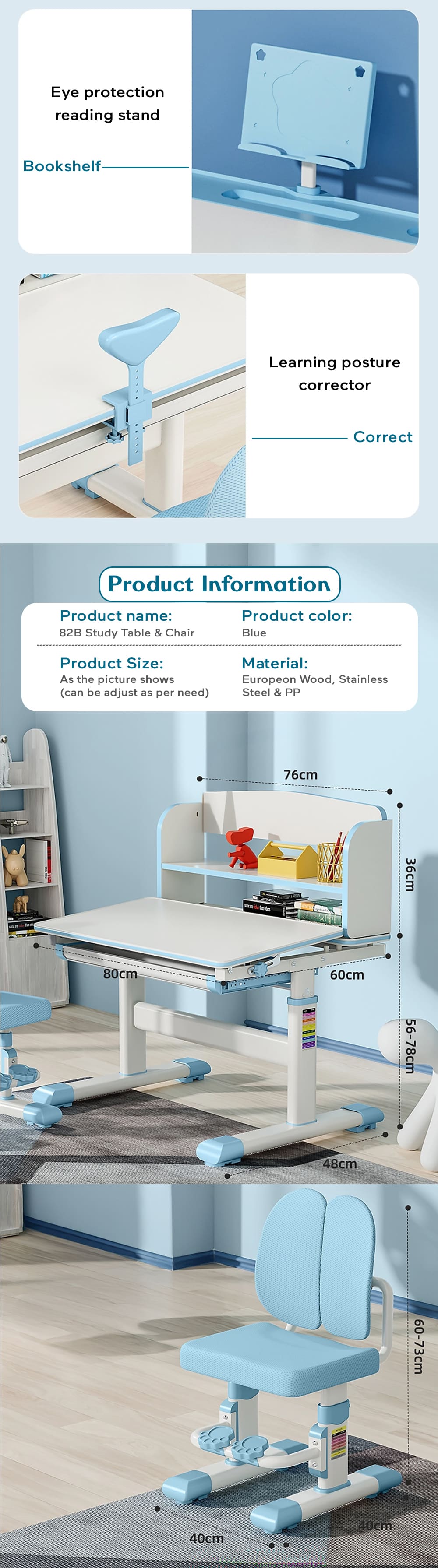 Sturdy Table with Heigh Adjustable