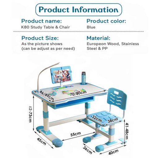 Specification of Kids Study Table