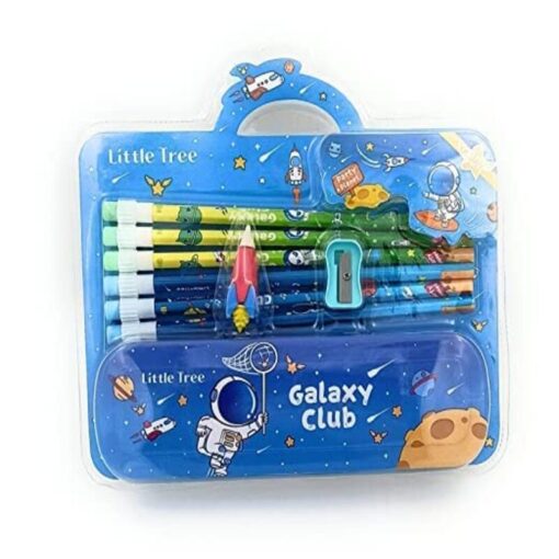 Pencil Stationary Set For Kids, Stationery Gift, Colourful Pencils For School, Pencil Set For Girls And Boys-Assorted Print