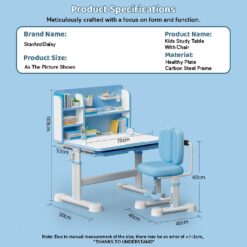 Specification of Kids Desk and Chair Set