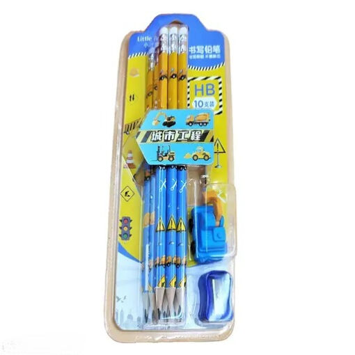 Construction Pencil Set, Multi-Purpose Construction Pencil, Educational stationery for kids, Colourful Pencil Set For Children-Assorted Colour