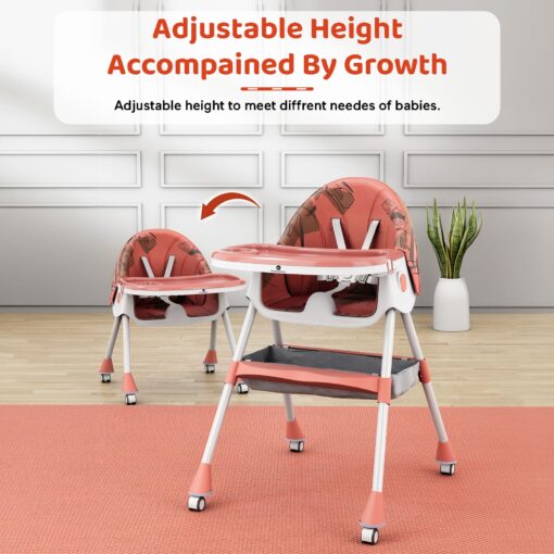 Baby High Chair with Adjustable Heights