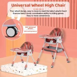 Infant Feeding Chair with Universal Wheels