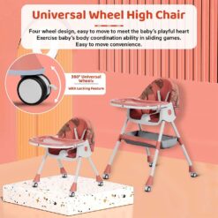 4-in-1 High Chair with Wheels