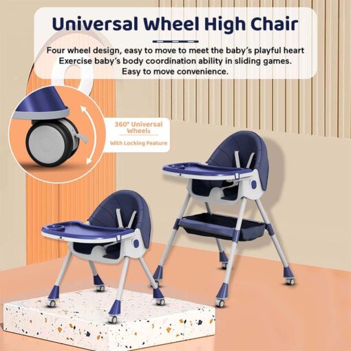 4-in-1 High Chair with Wheels