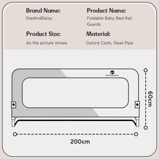 Specification of Bed Guardrail for babies