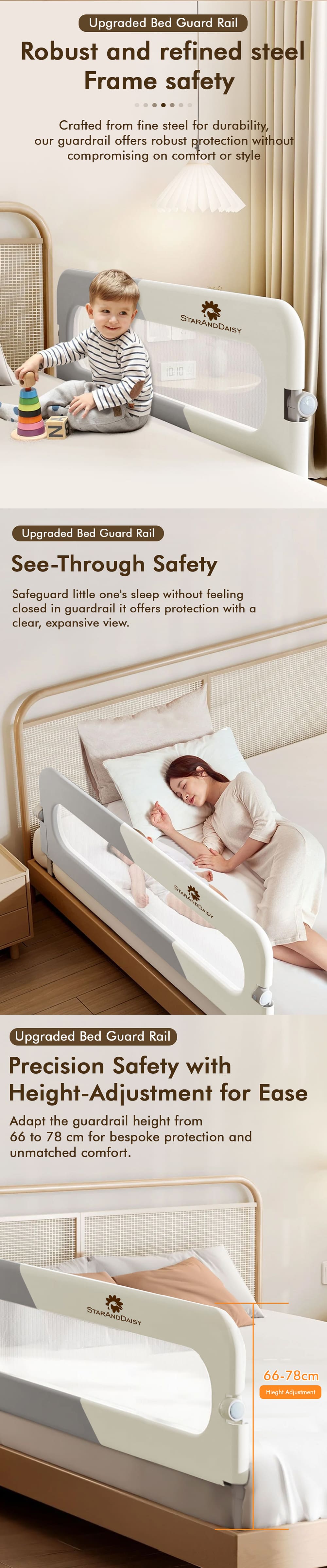 Bed Side Bed Rail Guards for Baby