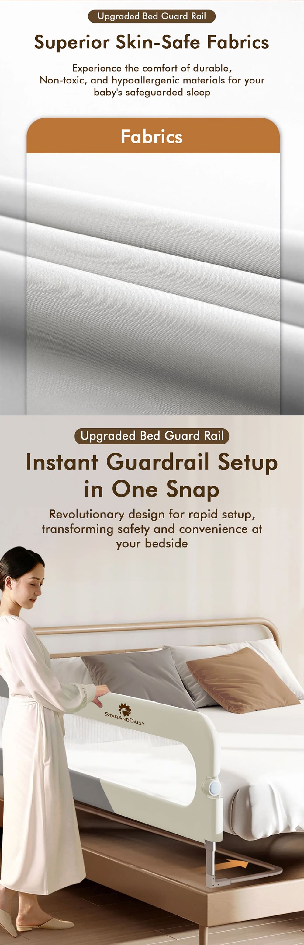 Bed Guardrail for Toddlers