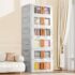 StarAndDaisy Portable Storage Cabinets,  Stackable and Foldable Wardrobe, Double Door Portable Cupboard - 6 Stackable Cuboids 72 Lt (White & Orange)