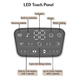 Automatic Baby Cradle with LED Panel