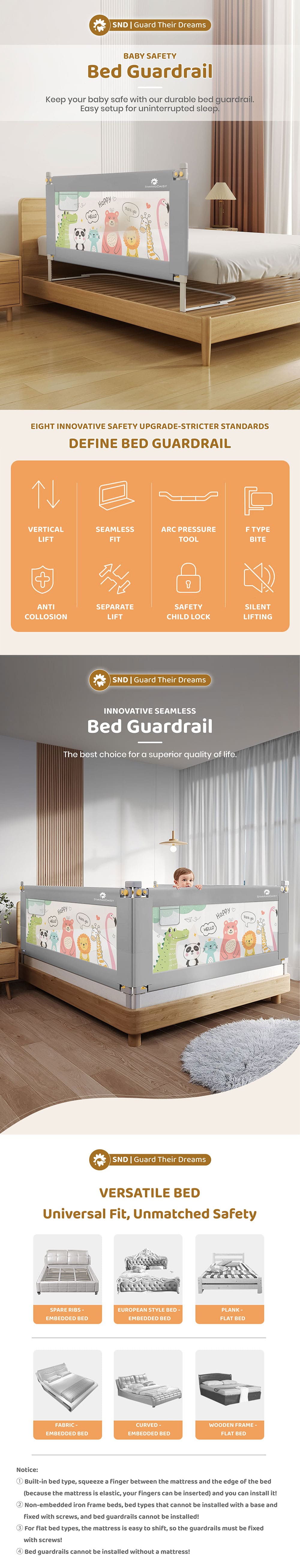 Baby Safety Bed Guardrail