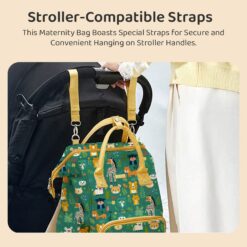 Diaper Backpack with Stroller Straps