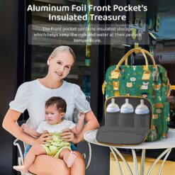 Diaper Bag with Insulated Bottle Pockets