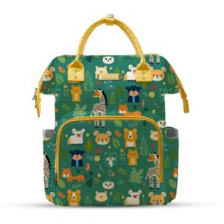 StarAndDaisy Nappy Nest Newborn Baby Diaper Backpack, Diaper Bag with Multiple Pockets, 3 Double Insulated Pockets & Water-Resistant Fabric - Jungle Print