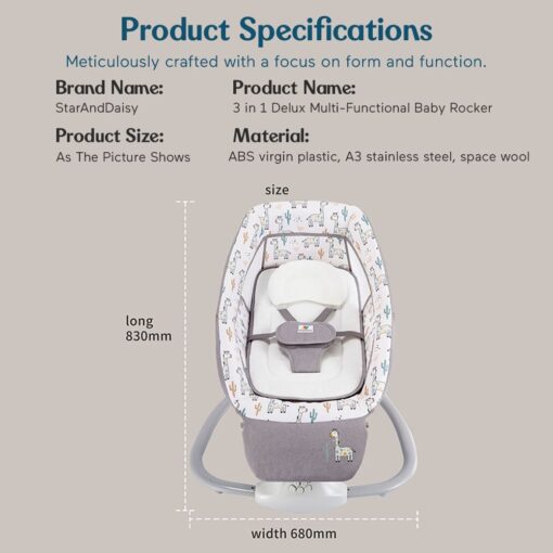 Specification of Baby Rocker with Remote Control