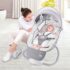 Mastela 3-in-1 Electric Baby Rocker, Portable Baby Bassinet, Rocking Chair, and Bouncer with Mosquito Net & Adjustable Backrest - Animal Print