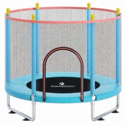 StarAndDaisy Trampoline with protection net Adult Children jumping Bed 1.4 Meter (Basic | Blue)