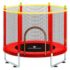 StarAndDaisy Trampoline with protection net Adult childern jumping Bed 1.4 Meter (Basic | Red)