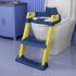 StarAndDaisy Potty Training Seat with Ladder - Kids Toilet Seat with Step Stool (Dark Blue and Yellow)