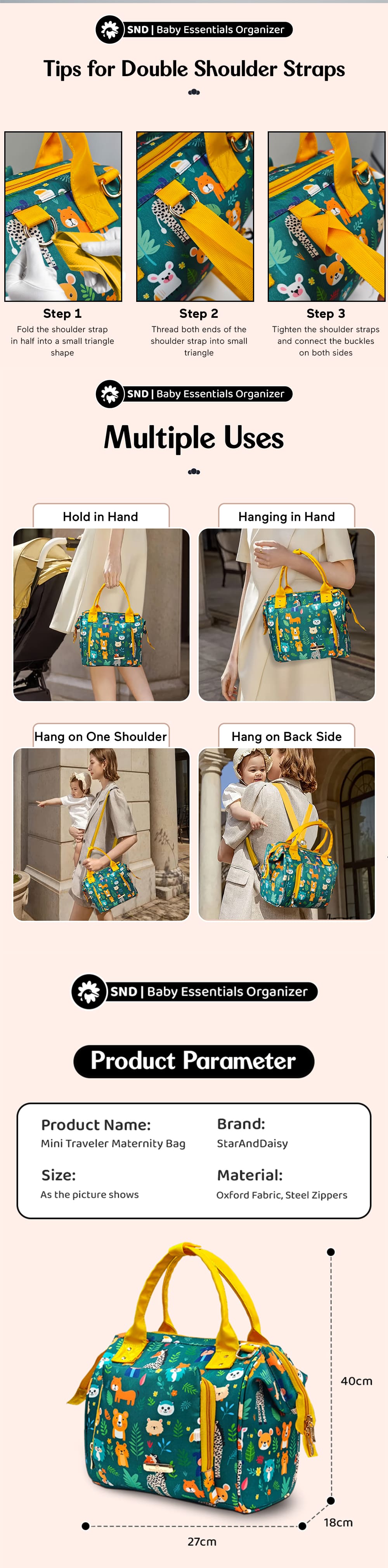 Specification of Baby Diaper Bag