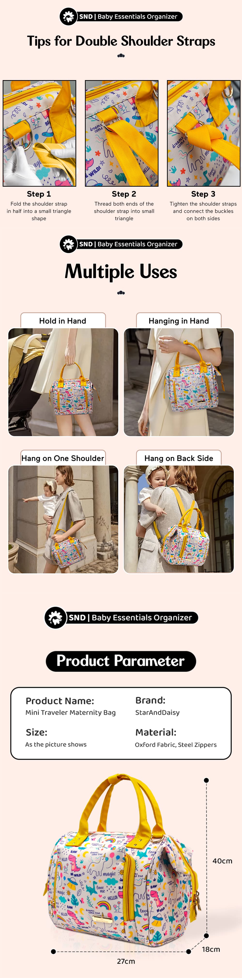 Specification of Baby Diaper Bag