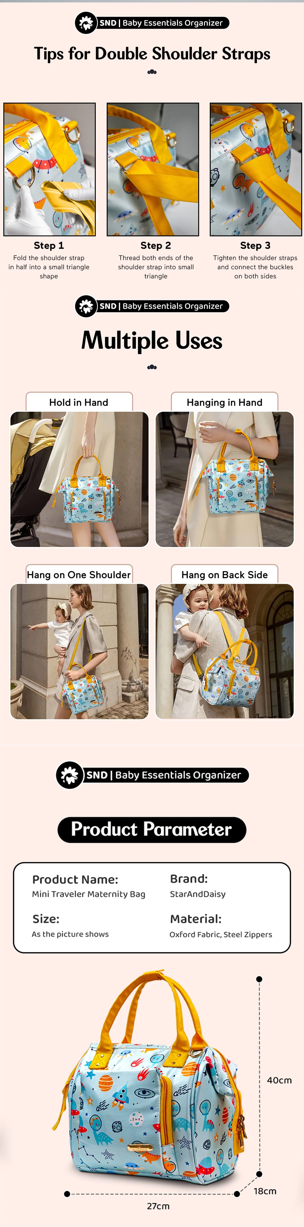 Specification of Baby Diaper Bag