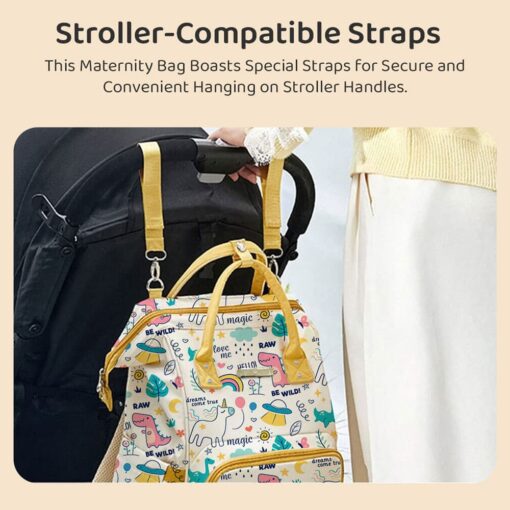 Diaper Backpack with Stroller Straps