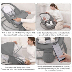 Comfortable baby rocker with music and vibrations