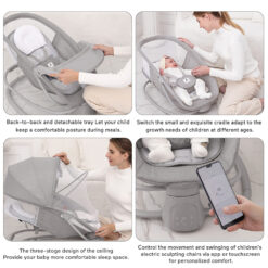 Comfortable baby rocker with music and vibrations