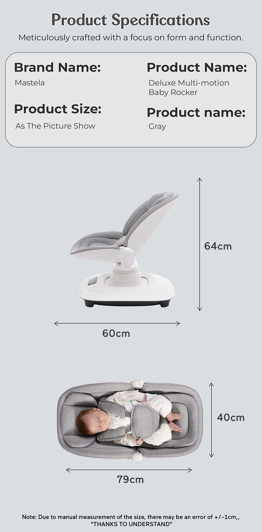 Specification of Baby Rocker