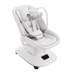 Mastela Electric Baby Swing Cradle, Newborn Baby Rocker with Safety Belt & Adjustable Swing Speed - White