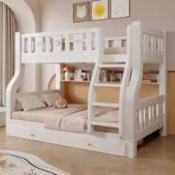 Premium white bunk bed for kids