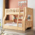 Solid Wood Kids Bunk Bed with Ladder & Bookcase - Main