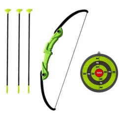 Archery Set for Kids, Indoor & Outdoor Hunting Game with 3 Suction Cup Arrows, Target & Quiver for Children Age 5+