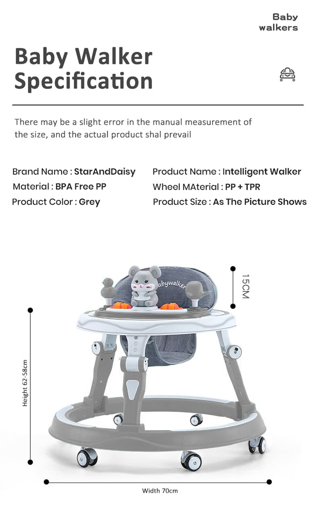 Specification of Baby Walker