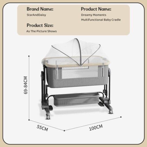 Specification of Bedside Baby Bassinet