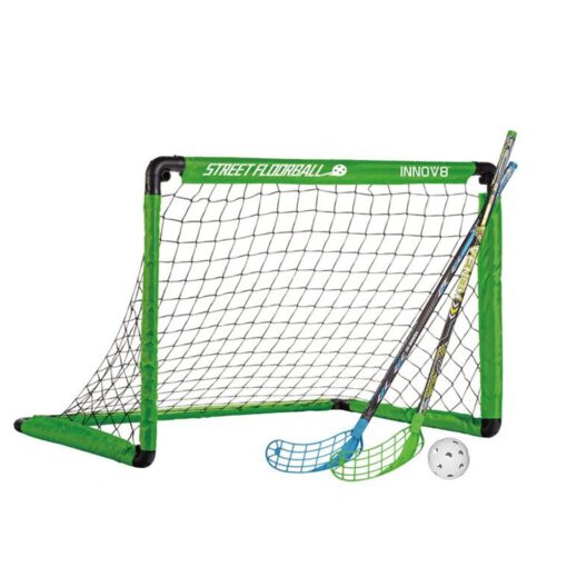 Foldable Floorball Goal Set for Kids, Indoor and Outdoor Floorball Set Age 5 Year+ - Green