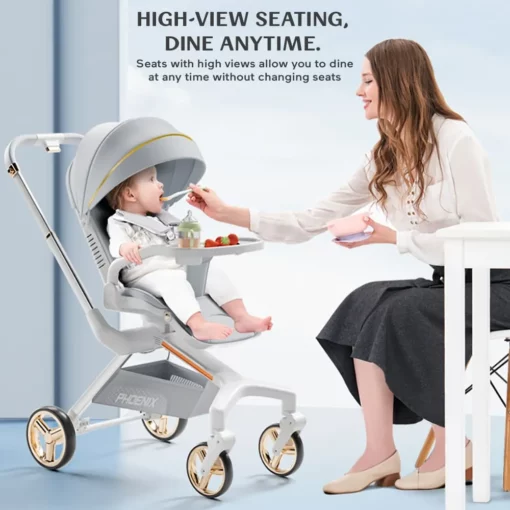 High view baby stroller