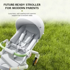 aby stroller with five-point safety harness for security