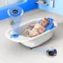 StarAndDaisy Infant Bath Tub with Bath Seat and Temperature Sensor and Detachable Wheels - Blue