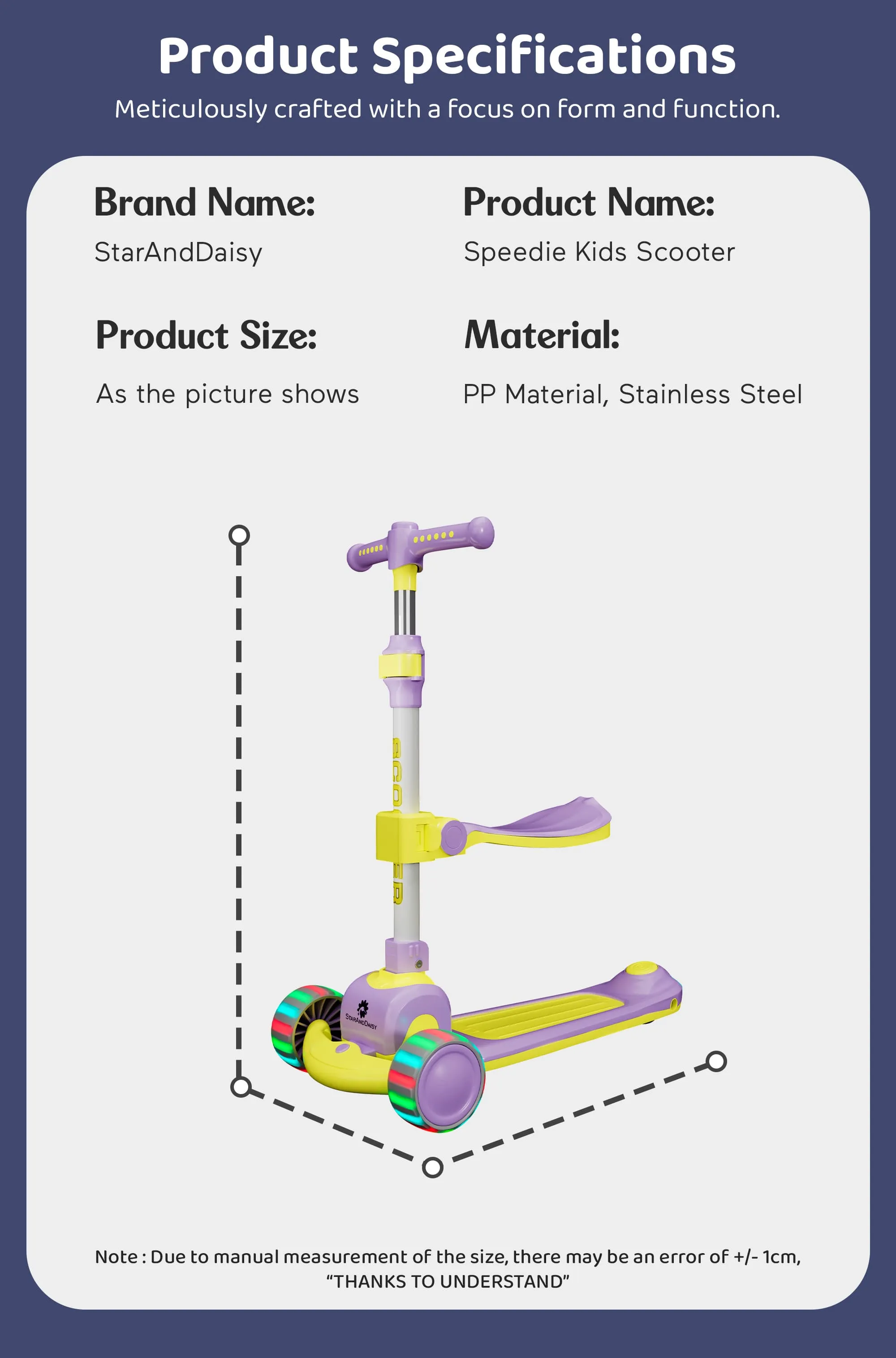 Specification of Kids Scooters