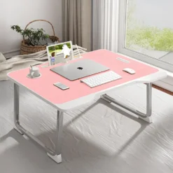 SND Homes 'Bed Buddy' Laptop Desk,Portable Foldable Laptop Bed Tray Table with Drawer,Bed Tray for Eating,Laptop Bed Tray Table for Bed and Sofa (All Pink)