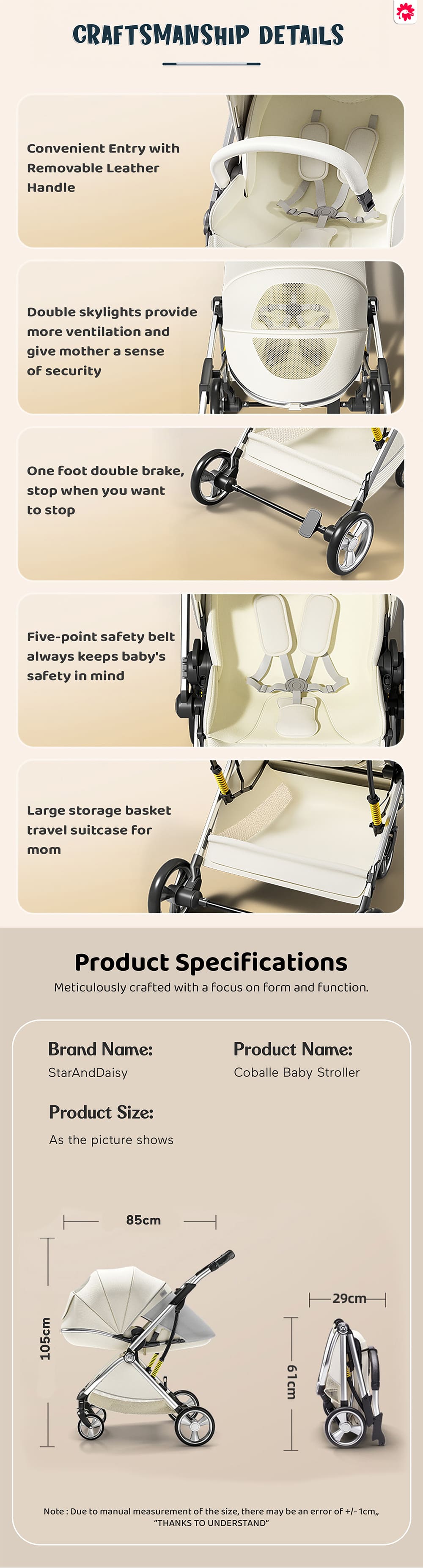 Specification of Baby Stroller