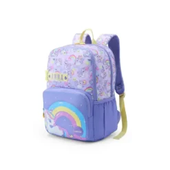 American Tourister School Backpack for Students With Polyester Fabric, 2 Main Organizational Pockets 21 Ltrs - Diddle Style 1-Unicorn Lavender